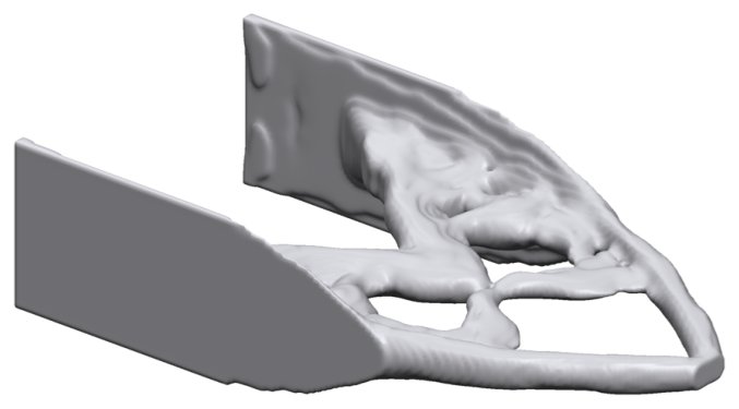 Result figure from: A Matrix-Free Galerkin Multigrid Solver and Failure-Mode Screen for Single-GPU 3D SIMP Linear Systems
